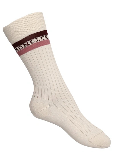 Shop Moncler Chinese New Year Capsule Socks In Beige