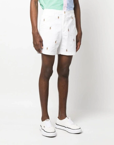 Shop Polo Ralph Lauren All Over Pony Logo Shorts In White