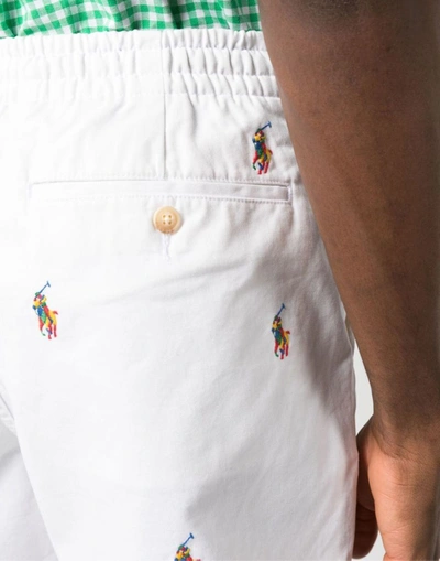 Shop Polo Ralph Lauren All Over Pony Logo Shorts In White