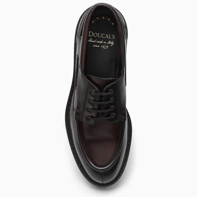 Shop Doucal's Dark Brown Leather Lace Ups