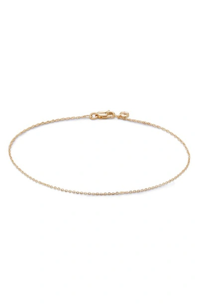 Monica Vinader Gold Super Fine Chain Bracelet In 14k Solid Gold