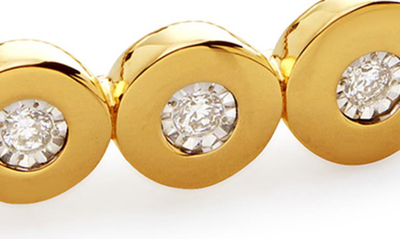Shop Monica Vinader Lab Created Diamond Bangle In 18k Gold Vermeil