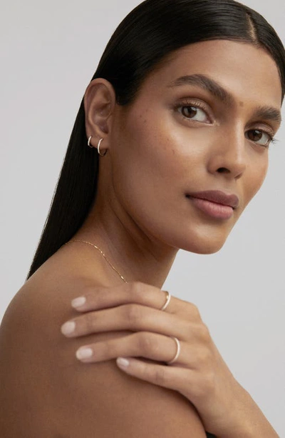 Monica Vinader Lab Created Diamond Pavé Huggie Hoop Earrings In 14k Solid Gold