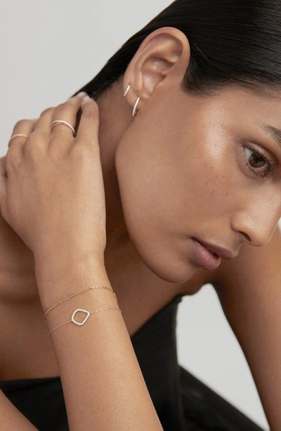 Shop Monica Vinader Lab Created Diamond Pavé Small Hoop Earrings In 14k Solid Gold