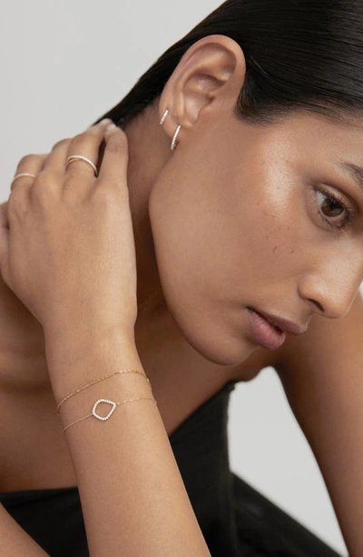 Monica Vinader Gold Diamond Small Hoop Earrings Lab Grown Diamond In 14k Solid Gold