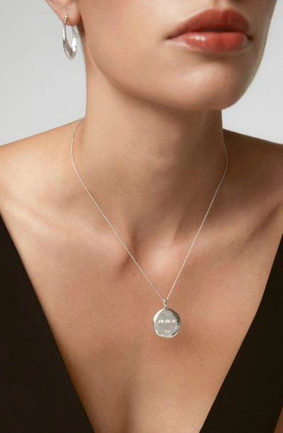 Monica Vinader Sterling Silver Locket Pendant Necklace In Sterling Silver