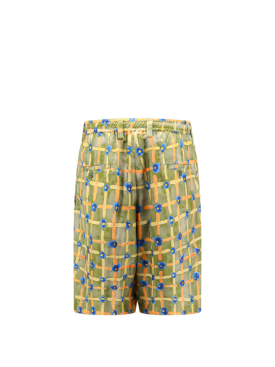 Shop Marni Multicolor Silk Bermuda Shorts
