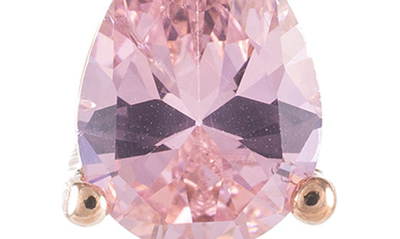 Shop Cz By Kenneth Jay Lane Cz Bow & Drop Earrings In Pink / Rose Gold