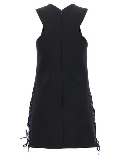Shop Emilio Pucci Lace-up Detail Short Dress Dresses Black