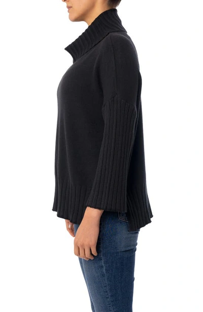 Shop Cyrus Cowl Neck Pullover Sweater In Black