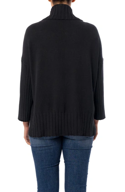 Shop Cyrus Cowl Neck Pullover Sweater In Black