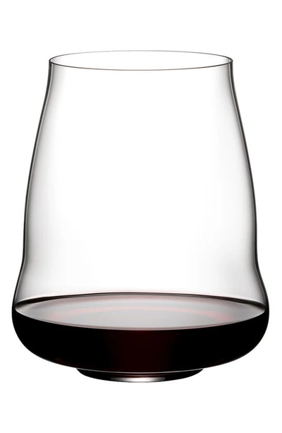 Shop Riedel Stemless Wings Pinot Noir Glass In Clear