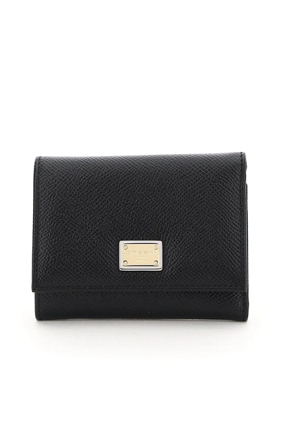 Shop Dolce & Gabbana French Flap Wallet Women In Black