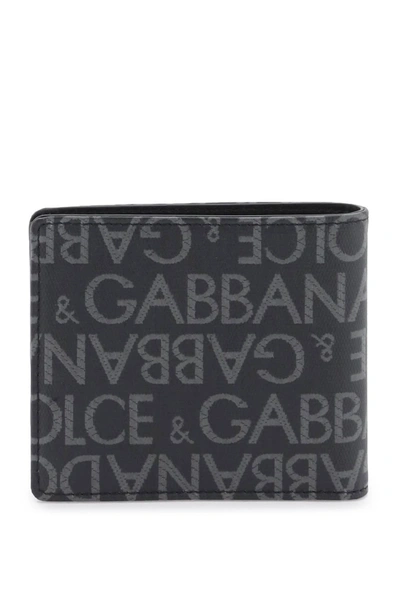 Shop Dolce & Gabbana Jacquard Logo Wallet Men In Gray