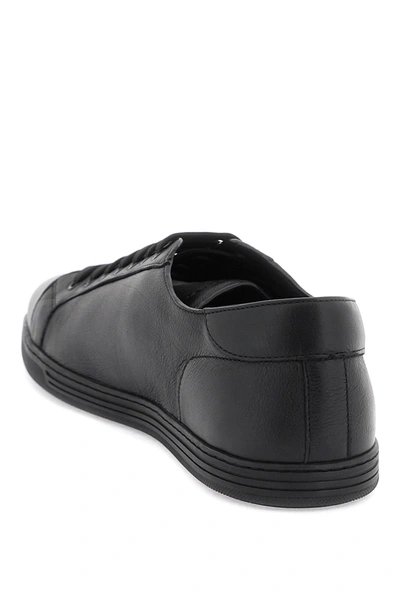 Shop Dolce & Gabbana Leather 'saint Tropez' Sneakers Men In Black