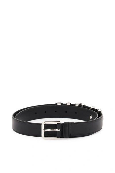 Shop Dolce & Gabbana Lettering Leather Belt Women In Black