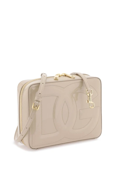 Shop Dolce & Gabbana Medium 'dg Logo' Camera Bag Women In Cream