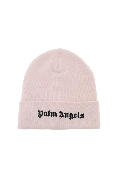 Shop Palm Angels Beanie With Logo Men In Pink