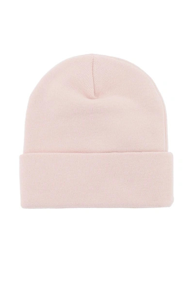 Shop Palm Angels Embroidered Logo Beanie Hat Women In Pink