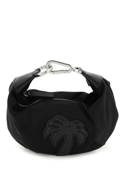 Shop Palm Angels Hobo Palm Mini Handbag Women In Black