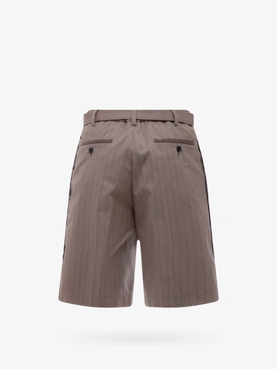 Shop Sacai Man Bermuda Shorts Man Beige Bermuda Shorts In Cream