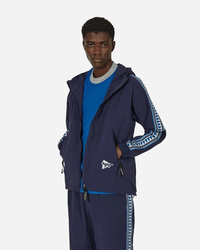Maison Kitsune × and wander trak hoodie And Wander Maison Kitsuné Trak Hoodie Navy In Blue | ModeSens