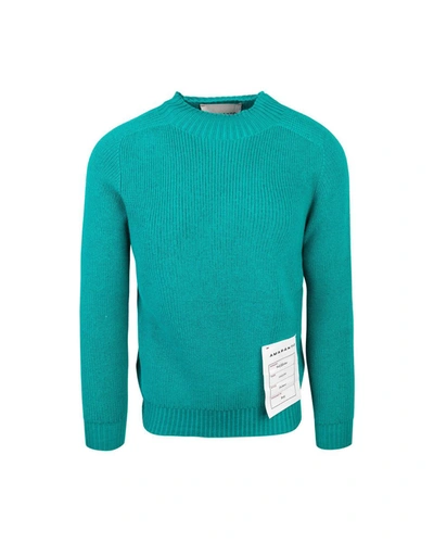 Shop Amaranto Amaránto Sweater In Aqua Green