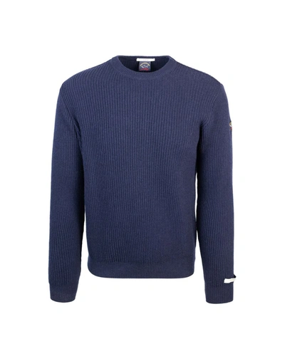 Shop Paul & Shark Sweater In Melange Blue