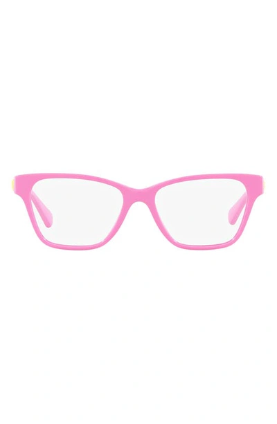 Shop Versace Kids' 46mm Rectangular Optical Glasses In Pink