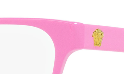 Shop Versace Kids' 46mm Rectangular Optical Glasses In Pink