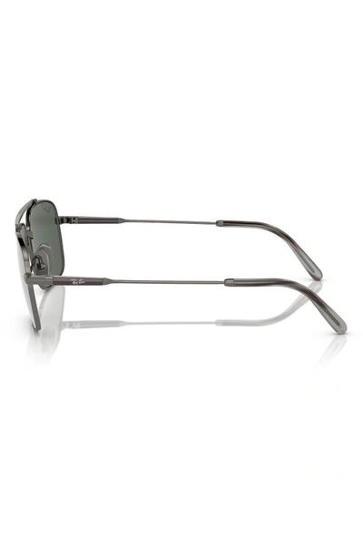 Ray Ban Michael 59mm Polarized Pillow Sunglasses In Gunmetal