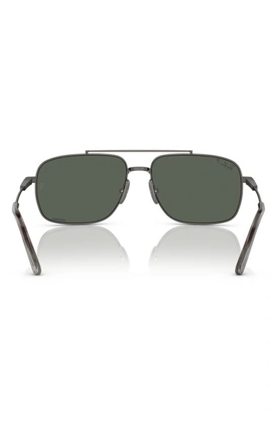 Ray Ban Michael 59mm Polarized Pillow Sunglasses In Gunmetal