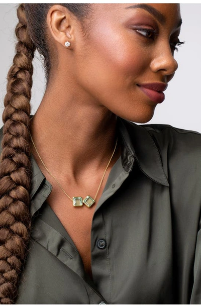 Bony Levy Green Amethyst Pendant Necklace In 18k Yellow Gold