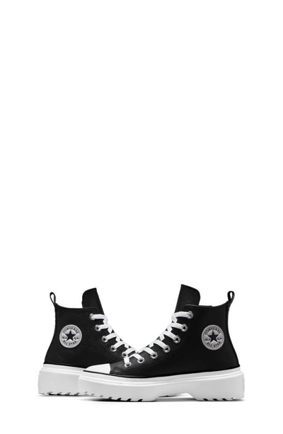 Shop Converse Kids' Chuck Taylor® All Star® Lugged High Top Sneaker In Black/ White
