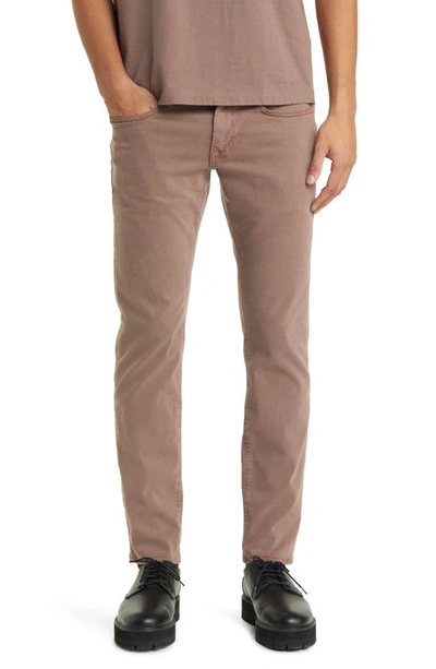Shop Frame L'homme Slim Fit Five-pocket Twill Pants In Dry Rose