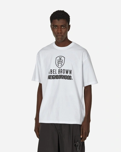 Shop Neighborhood Abel Brown Ss-1 T-shirt In White