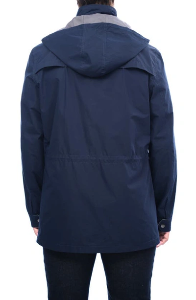 Shop Rainforest Water Resistant Hooded Raincoat In Navy