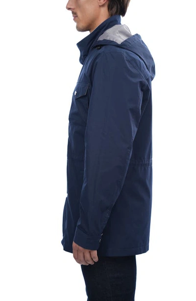 Shop Rainforest Water Resistant Hooded Raincoat In Navy