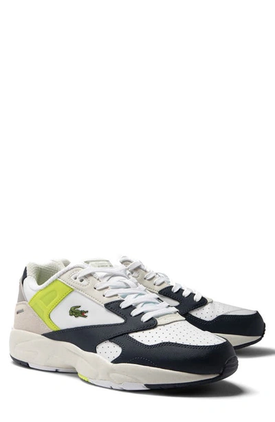 Shop Lacoste Storm 96 Sneaker In White/ Grey
