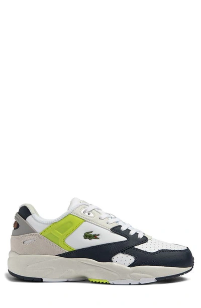 Shop Lacoste Storm 96 Sneaker In White/ Grey