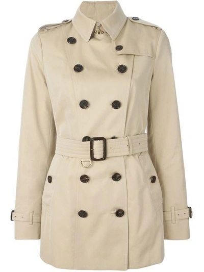 Shop Burberry Sandringham Short Trench Coat