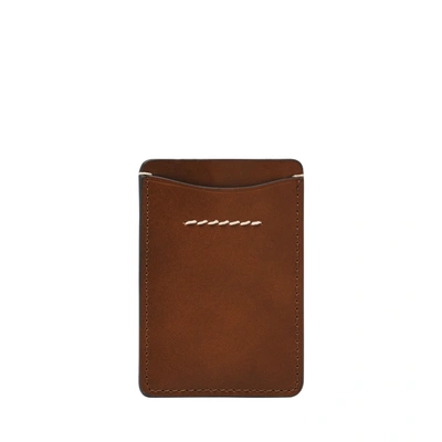 Shop Fossil Men's Westover Leather Card Case In Brown