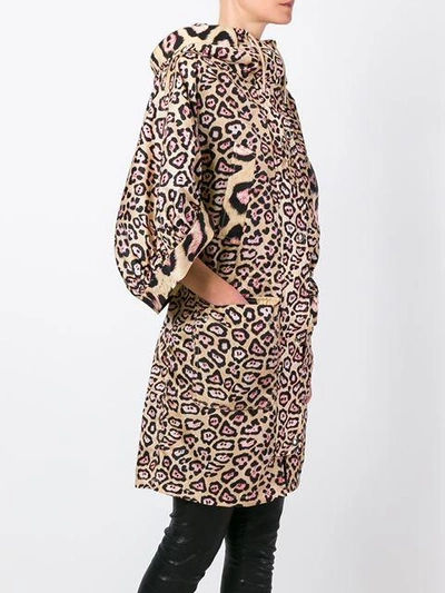 Givenchy Bell-sleeve Leopard-print Shell Parka Coat