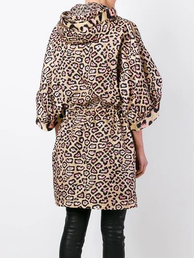 Givenchy Bell-sleeve Leopard-print Shell Parka Coat