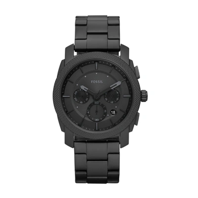 Fossil Men's Machine Chronograph Black Stainless Steel Watch, 42mm In Black