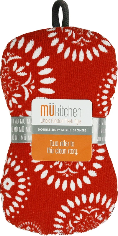 Mu Kitchen Durable Microfiber Sponge With Scrubber