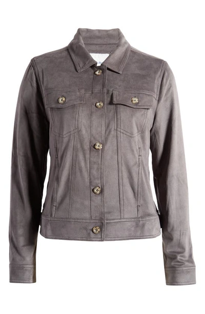 Tommy Bahama Salina Sands Faux Suede Jacket In Forged Iron