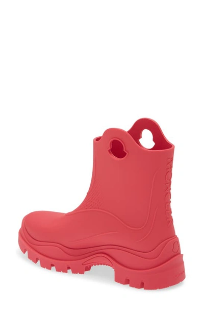 Shop Moncler Misty Waterproof Rain Boot In Dark Pink