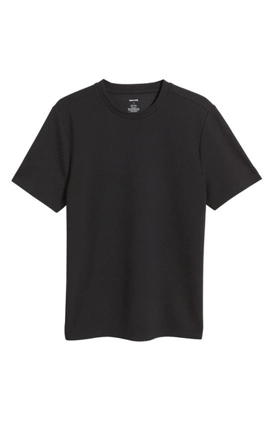 Shop Open Edit 3d Texture T-shirt In Black