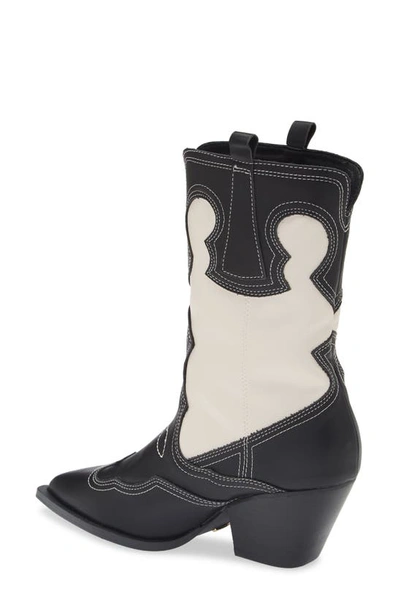 Shop Billini Adriel Western Boot In Black/ Ivory